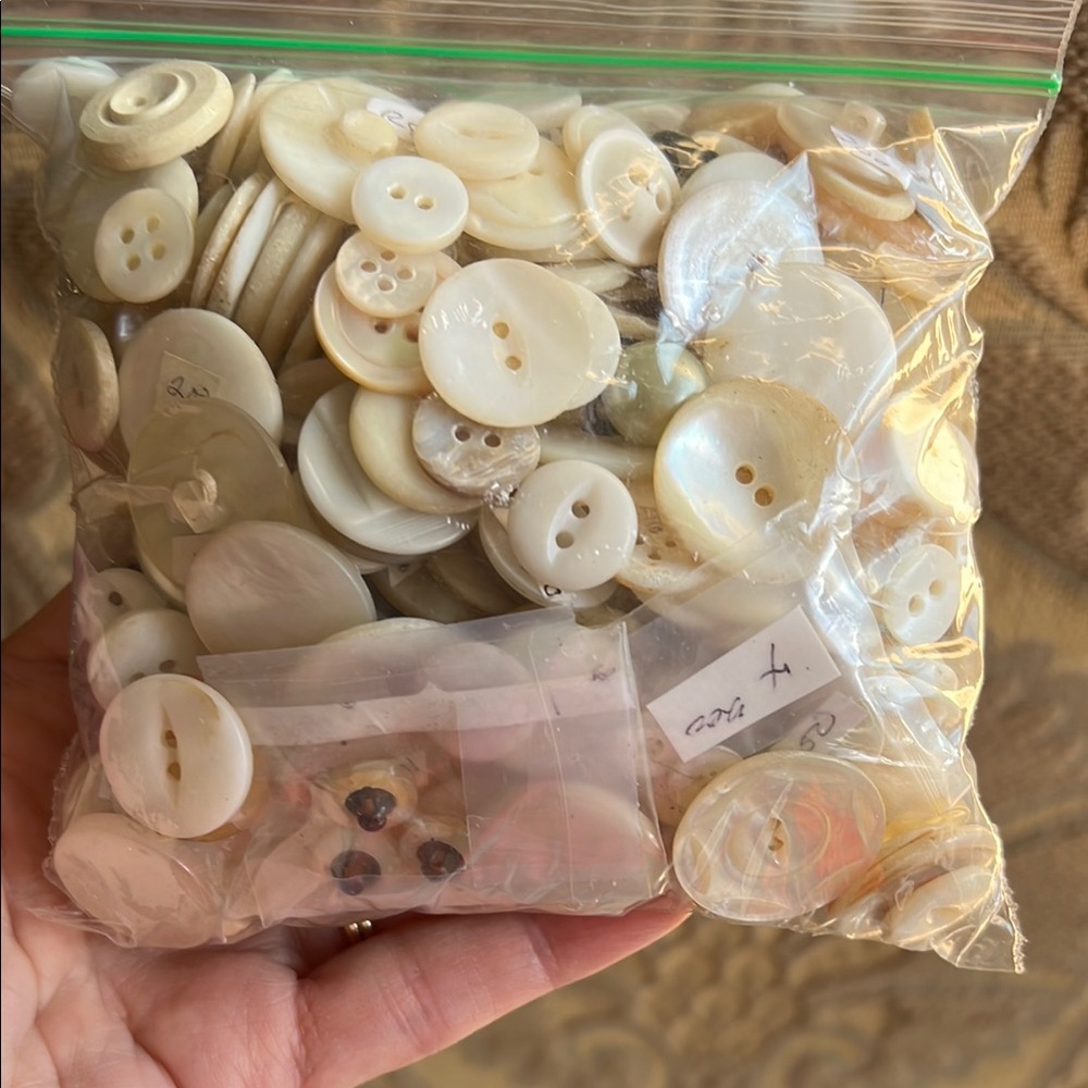 Assorted Ivory and shell Button Collection - Picture 2 of 3